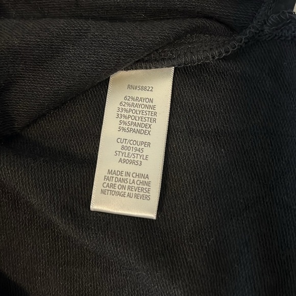 NWT Max Studio French Terry Swing Dress Black Size Small - Picture 9 of 10